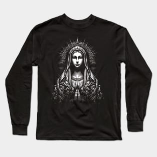 Gothic Aesthetic Virgin Mary Long Sleeve T-Shirt